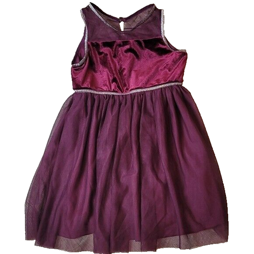 Ava & Yelly Girl's Sleeveless Burgundy Tutu Holiday Dress Sz 6 Burgundy NWOT